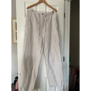 Boca Classics Island Wear Linen Cotton Khaki Pants 38/32